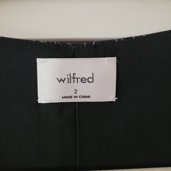 NWT Aritzia Wilfred Nazaire Dress in Black White Print Size 2 - Picture 2 of 8